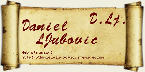 Daniel LJubović vizit kartica